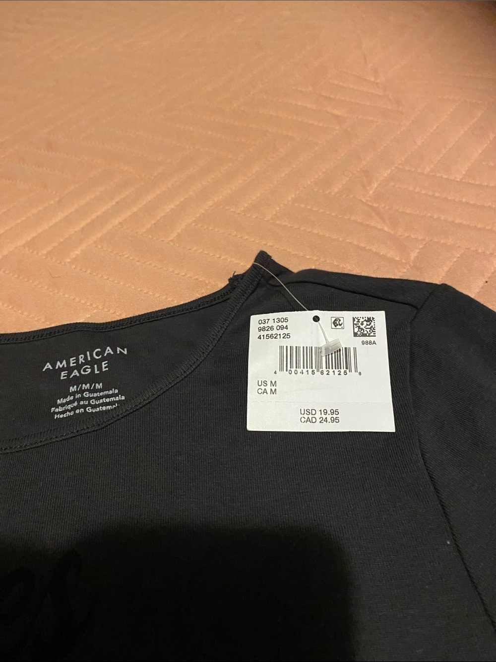 American Eagle Outfitters Black Short Sleeve Crew Neck Tee